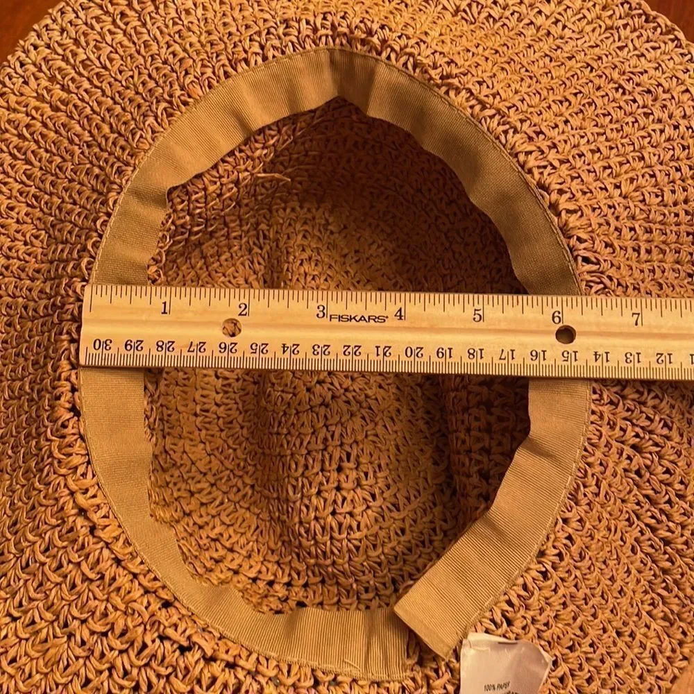 NWT Apt. 9 Sun Hat with Wooden Bead Rim
